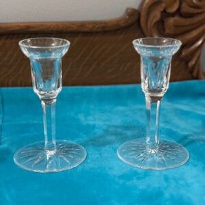Set of Waterford Crystal Lismore 5 3/4” Candle Holders